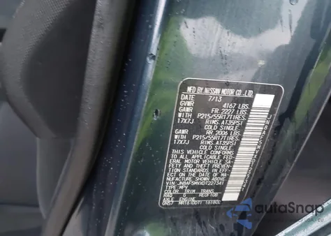 2013 Nissan Juke Sv from USA, damaged, VIN JN8AF5MVXDT227341